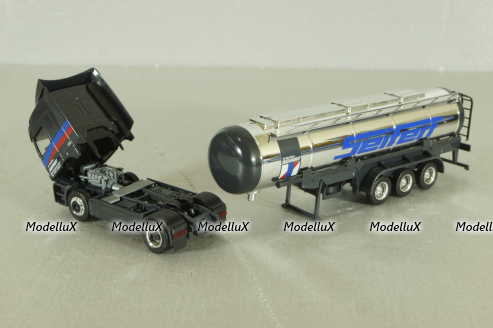 Mercedes Actros 1843 with semi-trailer tank "Seifert" grey/chrome, 144286, Herpa 1:87