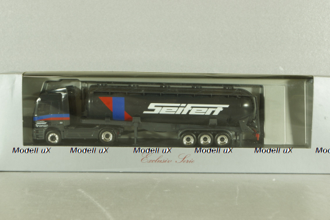 Mercedes Actros 1843 with semi-trailer tank "Seifert" grey, 144287, Herpa 1:87