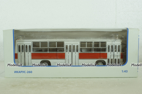 Икарус-260, городской (бело-красный), 900025, Советский Автобус 1:43