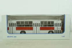 Икарус-260, городской (бело-красный), 900025, Советский Автобус 1:43