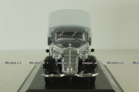 Mercedes 170V (W136) pickup truck with awning "Deutsche Bundesbahn" 1951, grey, 02264, Schuco 1:43