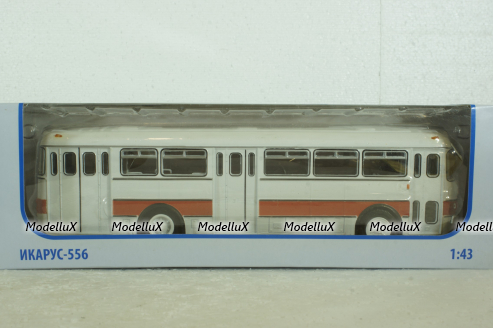 Икарус-556, бело-красный, 360003, Советский Автобус 1:43