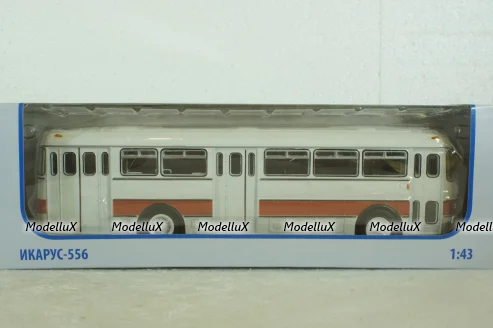 Икарус-556, бело-красный, 360003, Советский Автобус 1:43