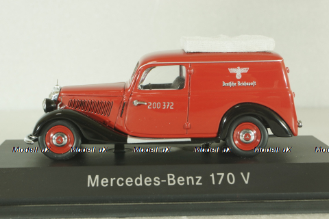 Mercedes 170V (W136) Covered wagon 1946, red,  006258, Schuco 1:43