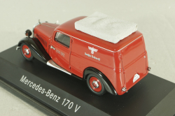 Mercedes 170V (W136) Covered wagon 1946, red,  006258, Schuco 1:43