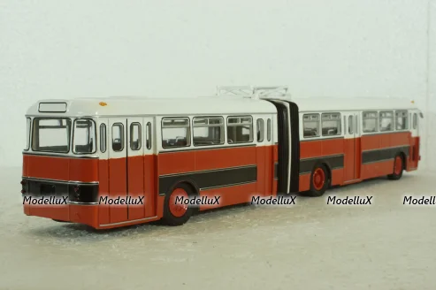 Икарус-180, красно-белый (Болгария), 350004кр, Советский Автобус 1:43