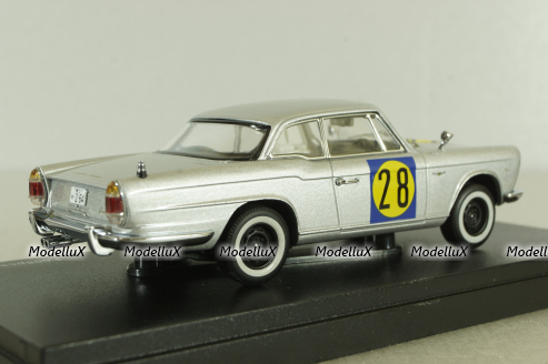 Prince Skyline Sport (BLRA-3) racing version #28, silver, 03233A, Kyosho 1:43 