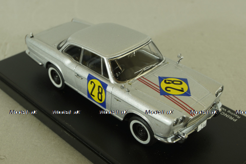 Prince Skyline Sport (BLRA-3) racing version #28, silver, 03233A, Kyosho 1:43 