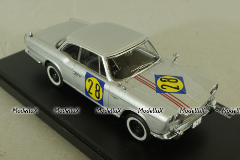 Prince Skyline Sport (BLRA-3) racing version #28, silver, 03233A, Kyosho 1:43 