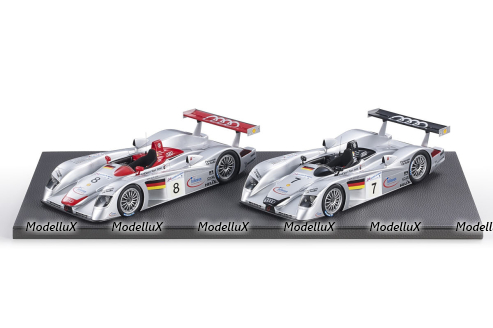 Audi Le Mans Winner Set: Audi R8 Le Mans Winner 2000 #8 & Audi R8 Le Mans 2000 #7, TOPSET008, GP Replicas 1:18