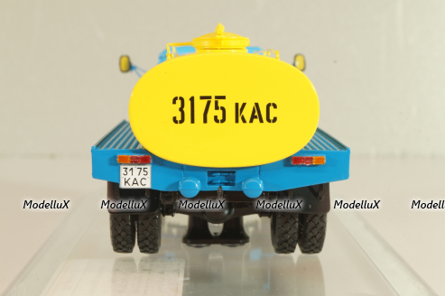 Газ-53-12 АЦПТ-3,3  "Молоко", 1988 г., голубой/желтый, 105356, DiP Models 1:43