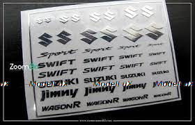 Suzuki логотип, металлический, самоклеющийся, ZoomOn 1:24/1:43/1:64 