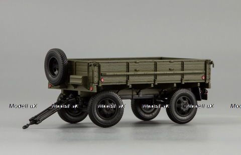 Прицеп 2-ПН-2 (гражданские номера) (с дугами и тентом), 600201, DiP Models 1:43