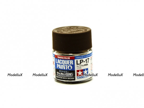 Краска нитро матовая Linoleum Deck Brown (коричневая), Tamiya LP-17