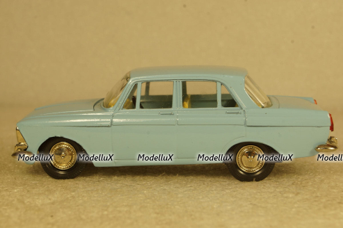 Москвич-408, голубой, июнь 89г., Тантал/Радон  1:43