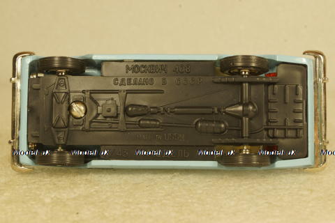 Москвич-408, голубой, июнь 89г., Тантал/Радон  1:43