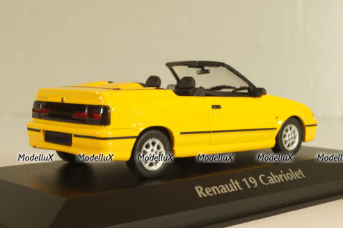 Renault 19 Cabriolet 1992, yellow, 940113730, Maxichamps 1:43