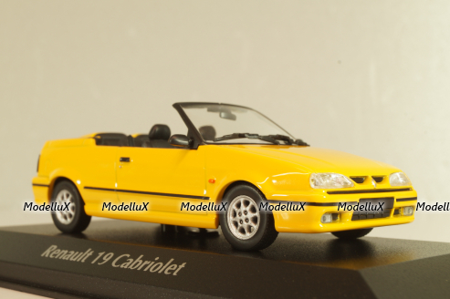 Renault 19 Cabriolet 1992, yellow, 940113730, Maxichamps 1:43
