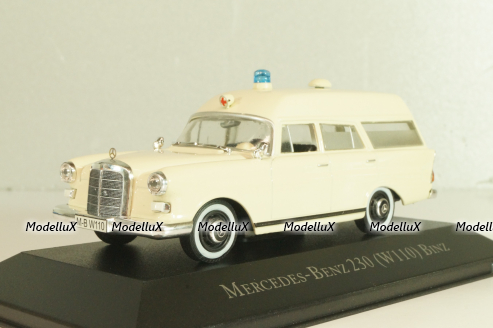 Mercedes-Benz 230 (W110) Binz, Ambulance 1967, Atlas Ambulance Cars Collection 1:43