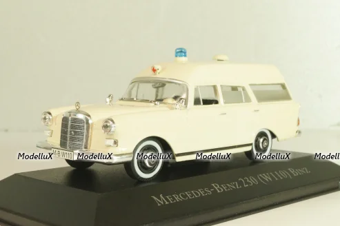 Mercedes-Benz 230 (W110) Binz, Ambulance 1967, Atlas Ambulance Cars Collection 1:43