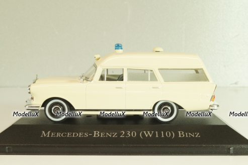 Mercedes-Benz 230 (W110) Binz, Ambulance 1967, Atlas Ambulance Cars Collection 1:43