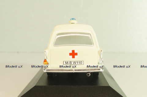 Mercedes-Benz 230 (W110) Binz, Ambulance 1967, Atlas Ambulance Cars Collection 1:43