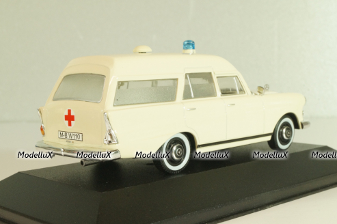 Mercedes-Benz 230 (W110) Binz, Ambulance 1967, Atlas Ambulance Cars Collection 1:43