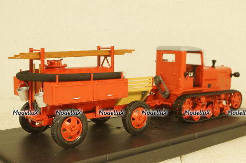 СХТЗ-НАТИ с коловратным насосом и пожарным прицепом, TruckTyr 1:43