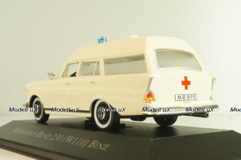 Mercedes-Benz 230 (W110) Binz, Ambulance 1967, Atlas Ambulance Cars Collection 1:43
