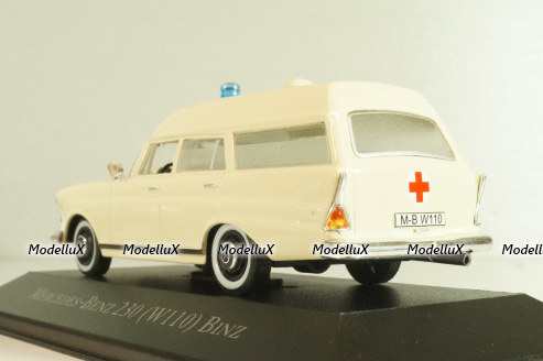 Mercedes-Benz 230 (W110) Binz, Ambulance 1967, Atlas Ambulance Cars Collection 1:43