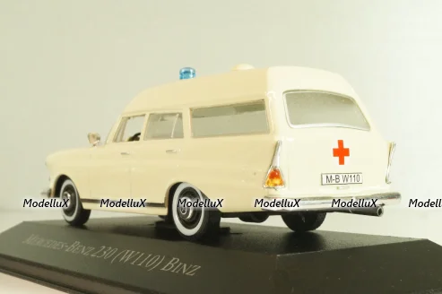 Mercedes-Benz 230 (W110) Binz, Ambulance 1967, Atlas Ambulance Cars Collection 1:43