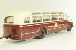 Mercedes-Benz O 6600 bus with trailer "Stuttgarter Sehloss Kurier" 1951 , red/cream, B66042533, Schuco 1:43