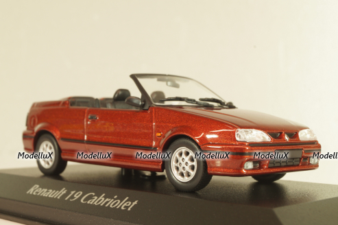 Renault 19 Cabriolet 1992, red, 940113731, Maxichamps 1:43