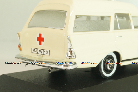 Mercedes-Benz 230 (W110) Binz, Ambulance 1967, Atlas Ambulance Cars Collection 1:43