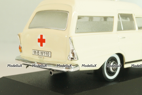 Mercedes-Benz 230 (W110) Binz, Ambulance 1967, Atlas Ambulance Cars Collection 1:43