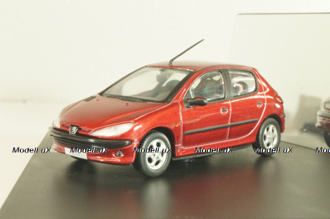 Peugeot 206 XT Berline 1998, red metallic, 472601, Norev 1:43