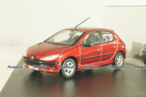 Peugeot 206 XT Berline 1998, red metallic, 472601, Norev 1:43