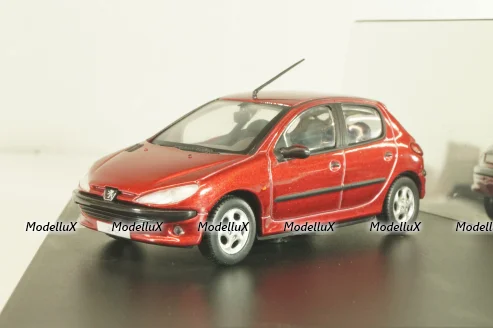 Peugeot 206 XT Berline 1998, red metallic, 472601, Norev 1:43