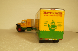 Chevrolet 9100 LCF Aero Mayflower Transit Company Moving Pup Trailer 1956  Golden Yellow Forest Green Semi-Remorque Americans #28 Altaya 1:43