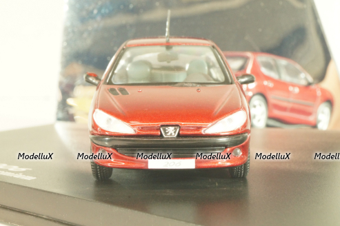 Peugeot 206 XT Berline 1998, red metallic, 472601, Norev 1:43