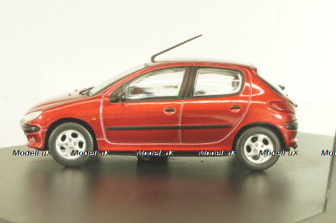 Peugeot 206 XT Berline 1998, red metallic, 472601, Norev 1:43