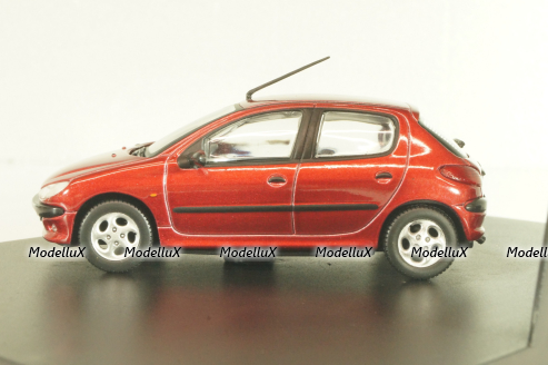 Peugeot 206 XT Berline 1998, red metallic, 472601, Norev 1:43