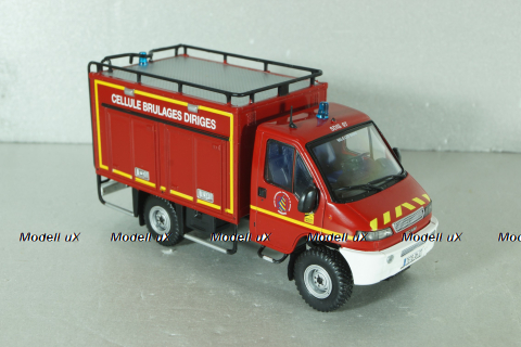 SCAM SMT55 VABD VIDON 4x4 2005, Véhicule d'appui brûlages dirigés (Ardèche), Sapeurs-Pompiers №51, Altaya 1:43 С журналом!
