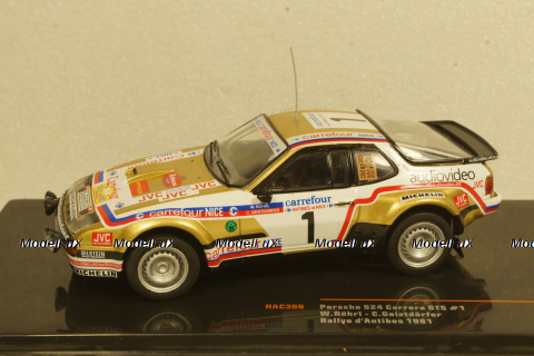 Porsche 924 Carrera GTS, No.1, Carrefour, Rallye Antibes, W.Rohrl/C.Geistdorfer, 1981, RAC366LQ, IXO 1:43