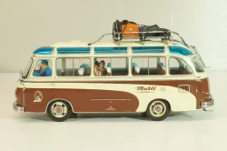 Setra S6 bus Marti 1955, with 4 figuren, brown/cream, 02824, Schuco 1:43