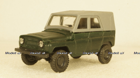Уаз-469М, зелёный/серый, 1:43