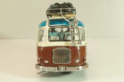 Setra S6 bus Marti 1955, with 4 figuren, brown/cream, 02824, Schuco 1:43