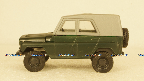 Уаз-469М, зелёный/серый, 1:43