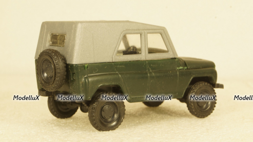 Уаз-469М, зелёный/серый, 1:43