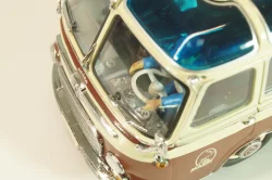 Setra S6 bus Marti 1955, with 4 figuren, brown/cream, 02824, Schuco 1:43
